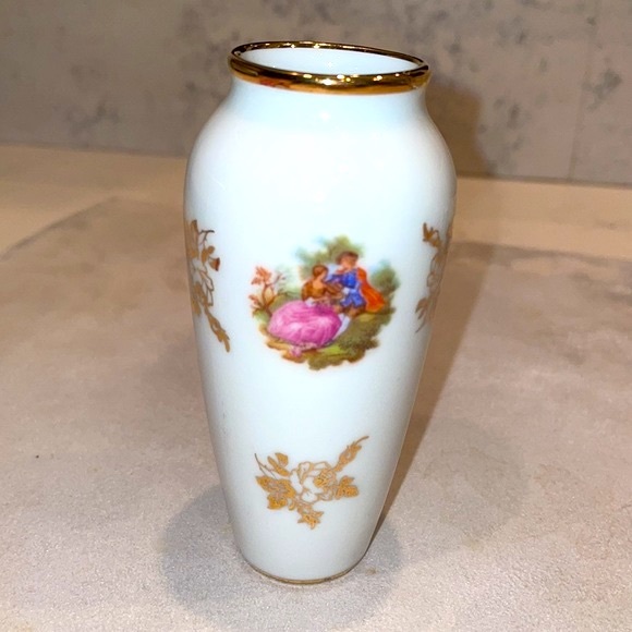 Limoges Collection of 3 Vintage Miniature F & M Bud Vases Made in France EUC - Picture 3 of 11